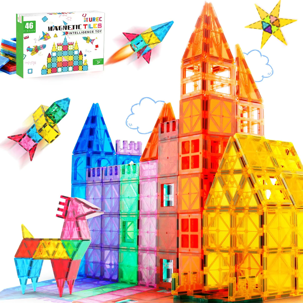 MagnetixPlay Tiles for Kids - STEM Building Blocks