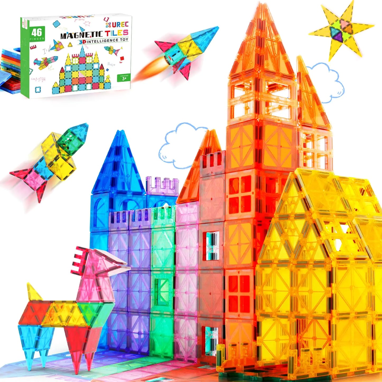 MagnetixPlay Tiles for Kids - STEM Building Blocks