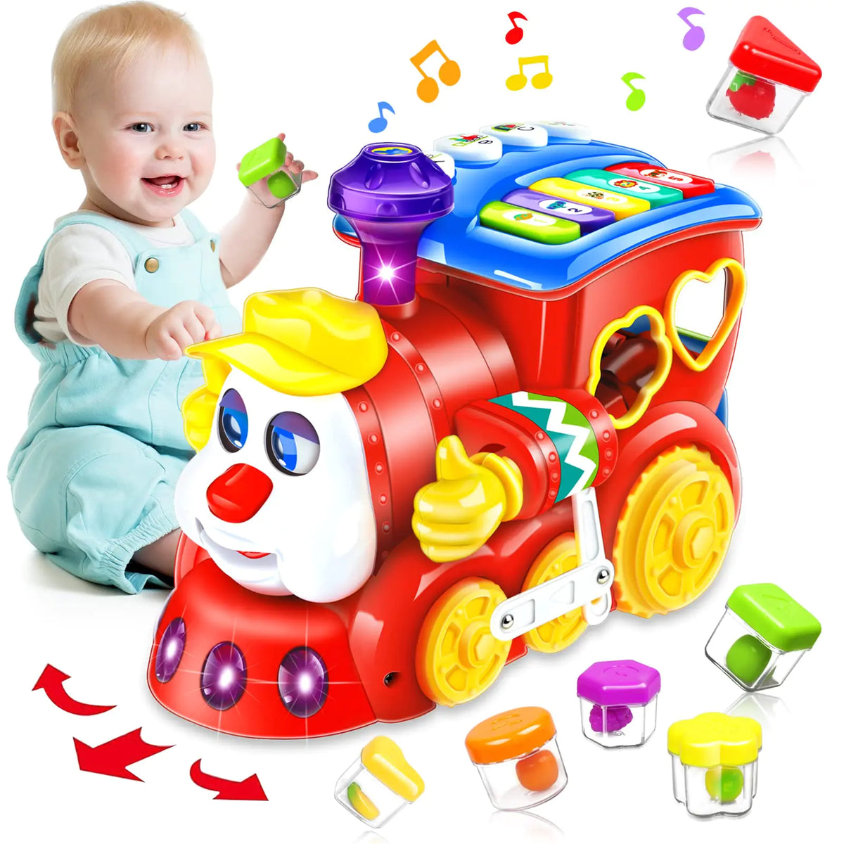 Musical Learning Train Toy for Toddlers