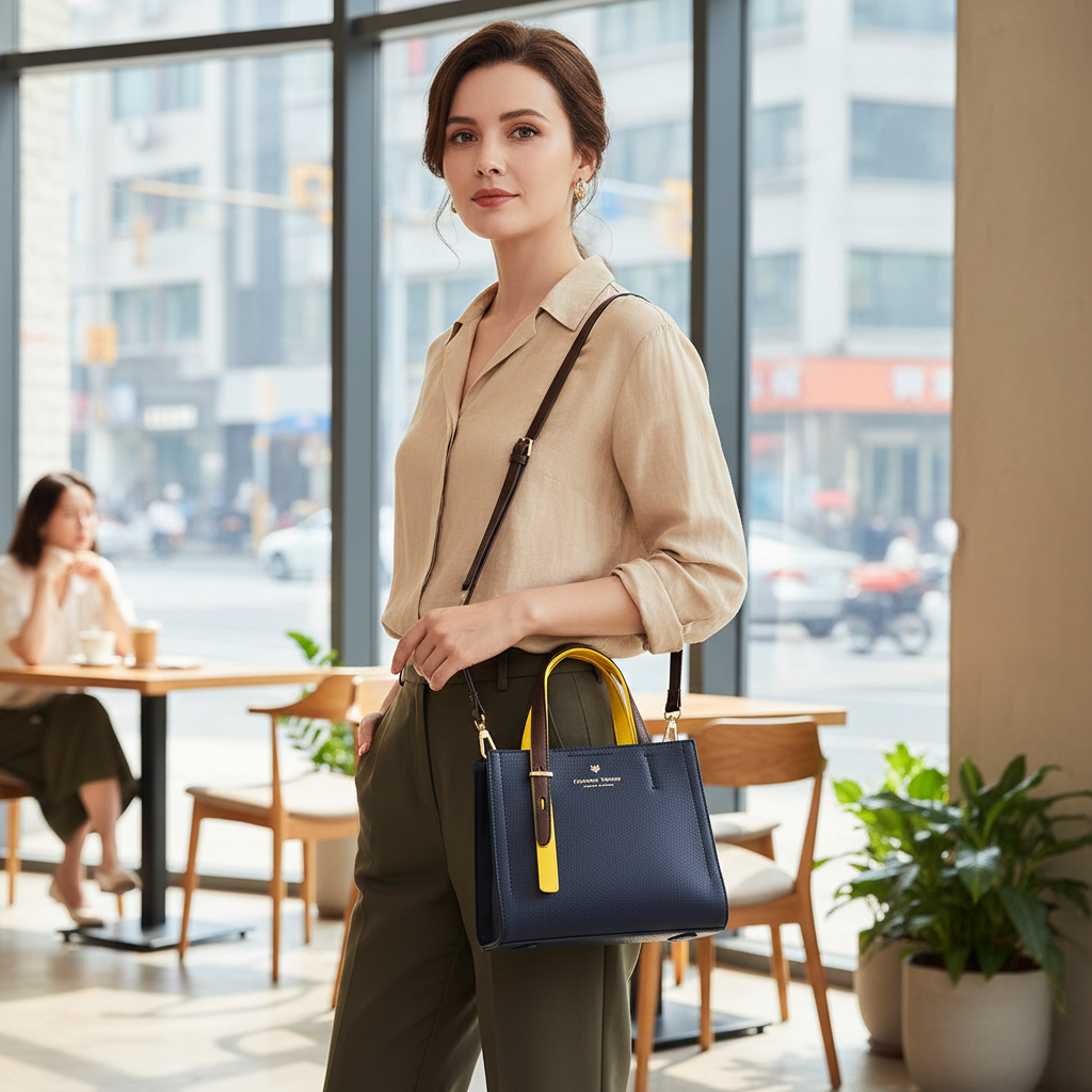 AI Photoshoot — Large Capacity Shoulder Bag for Middle-Aged Ladies lifestyle cover