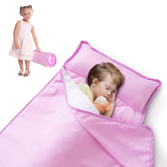 Cozy Toddler Nap Mat Set with Pillow & Blanket